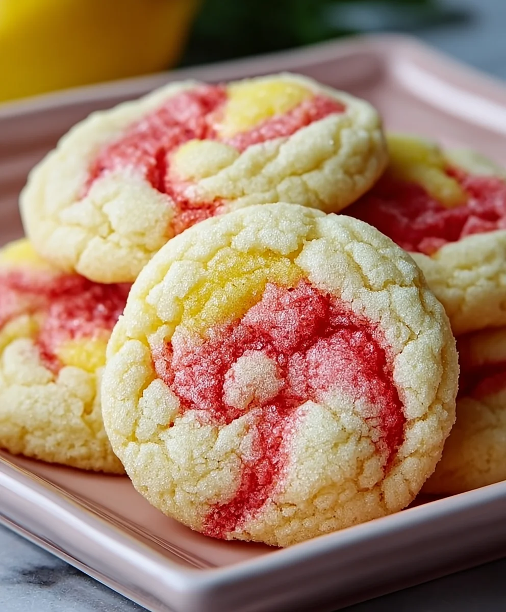 Strawberry Lemon Poundcake Cookies-Sweet & Tangy Treat