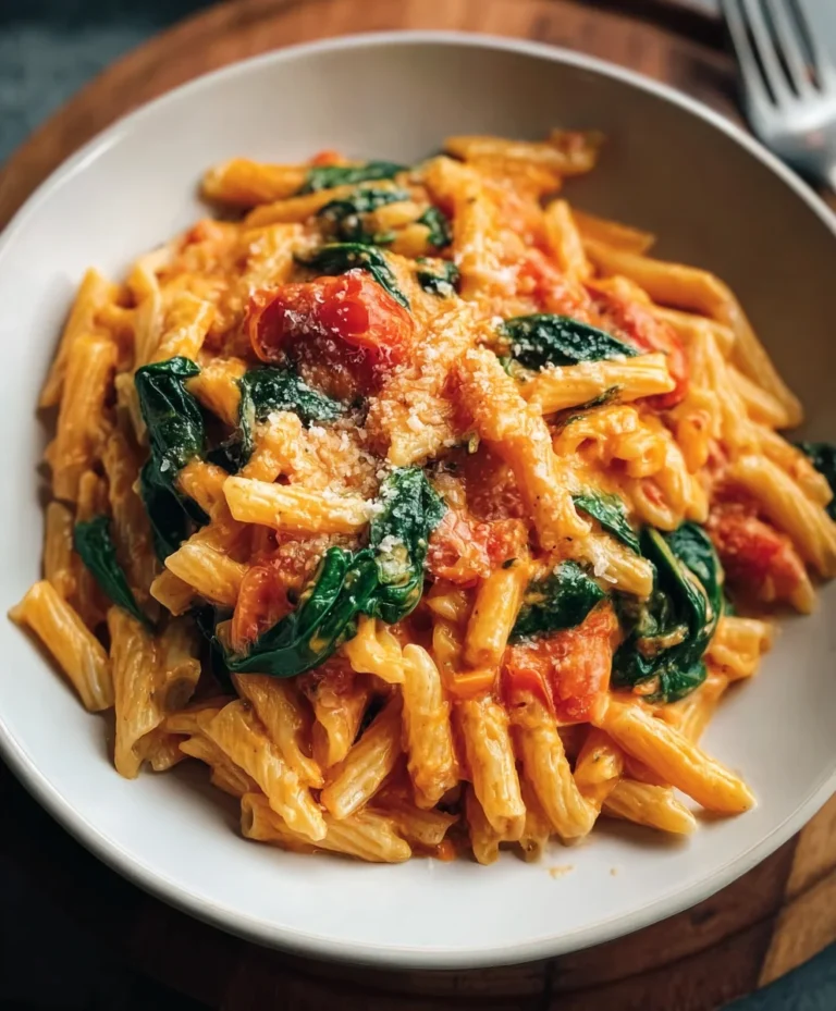 Creamy Tomato Spinach Pasta Recipe – Quick & Easy Dinner