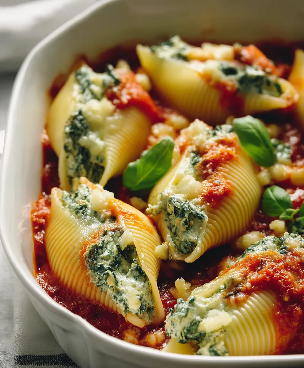 Spinach Ricotta Stuffed Shells Recipe-Easy & Delicious
