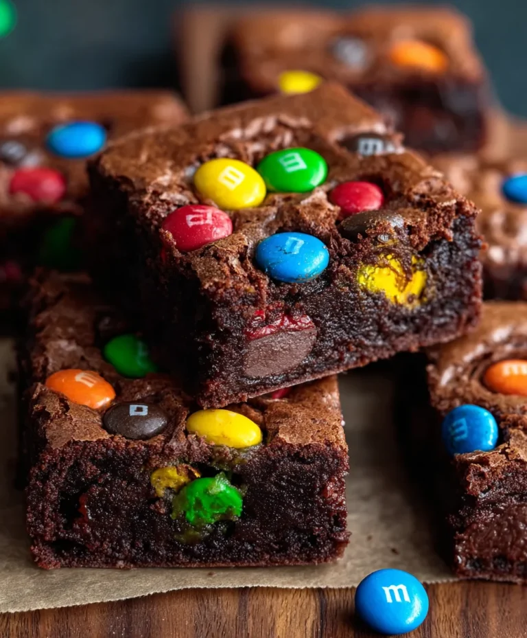 Easy Chocolate M&M Brownies-Quick & Delicious Dessert