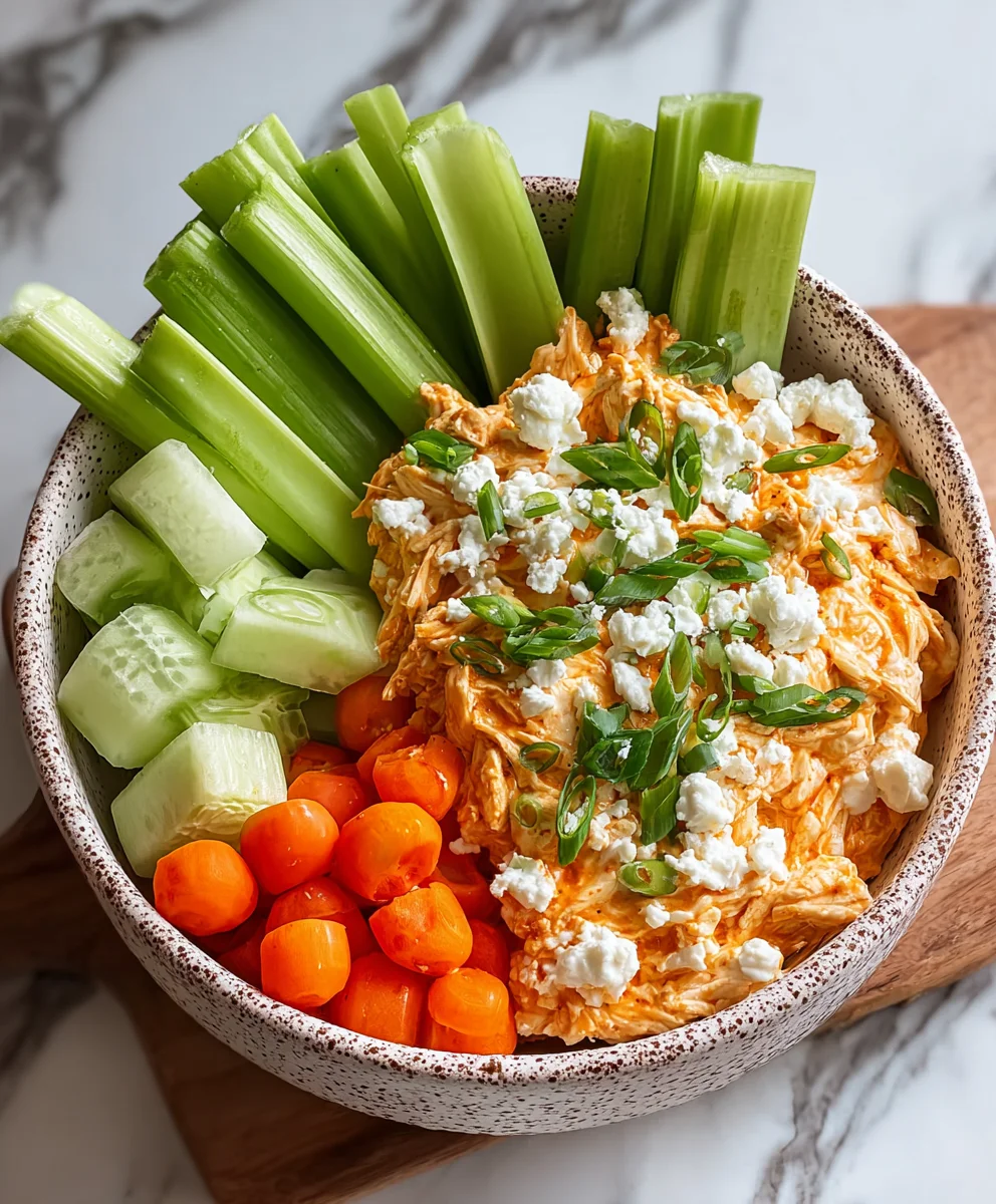 Spicy Buffalo Chicken Cottage Cheese Bowl-Healthy Comfort