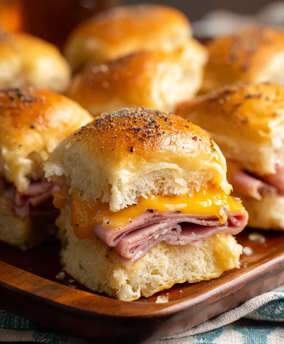 Easy Baked Beef Beef Ham Cheese Sliders Recipe