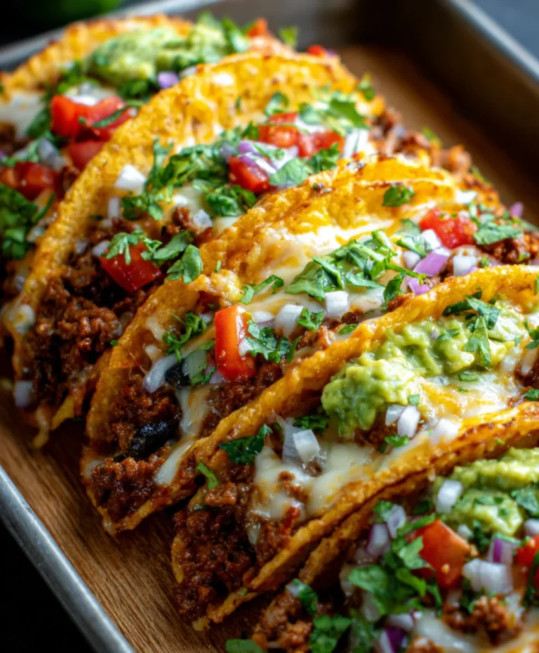 Crispy Oven Beef Tacos – Loaded Cheesy Delight