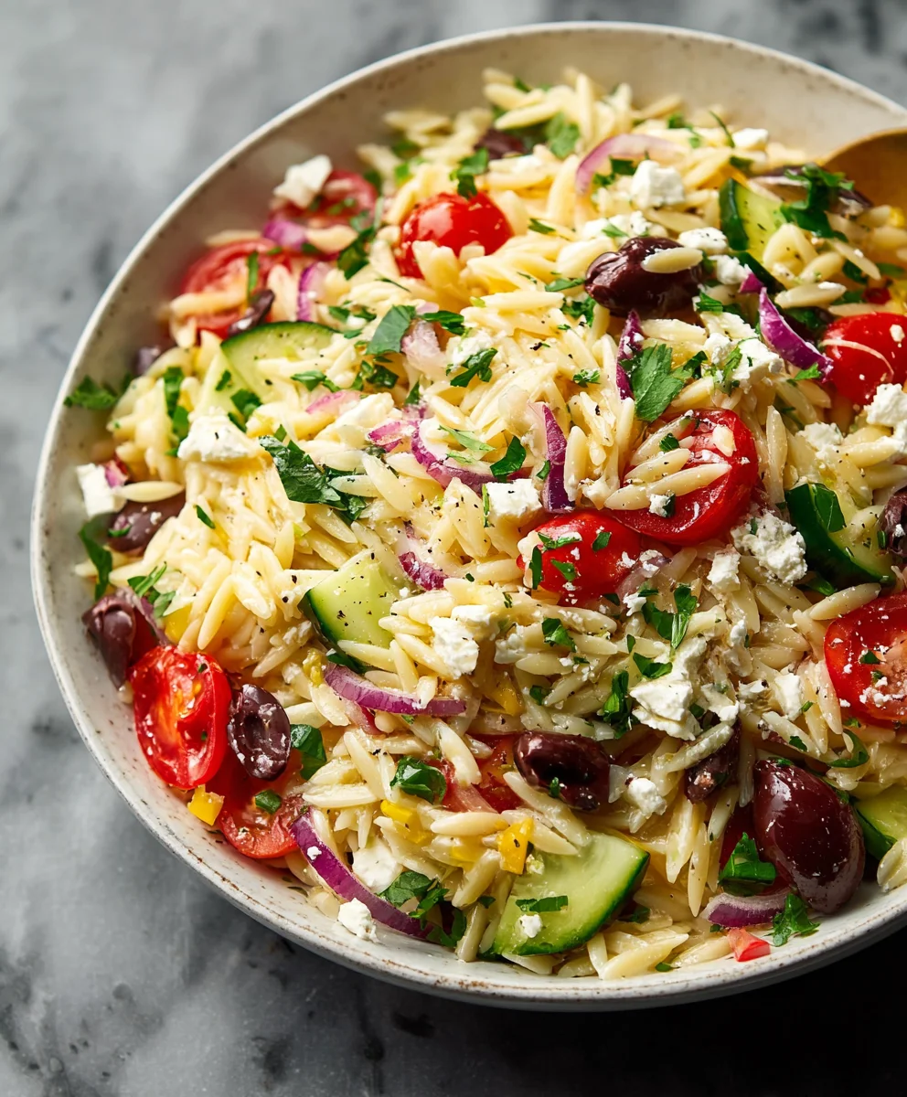 Mediterranean Orzo Salad- Easy & Delicious Recipe
