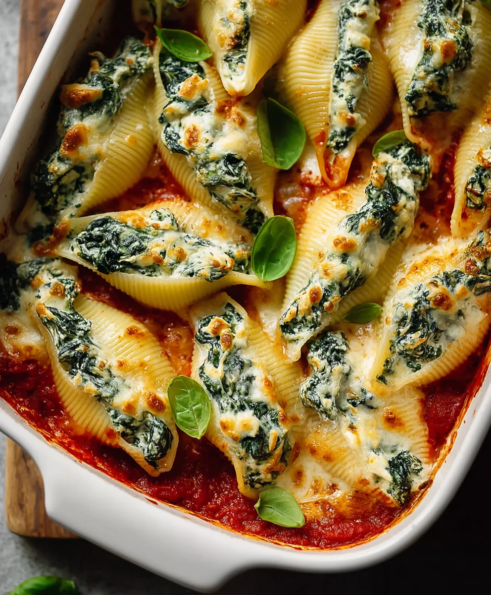 Spinach Ricotta Stuffed Shells Recipe-Easy & Delicious