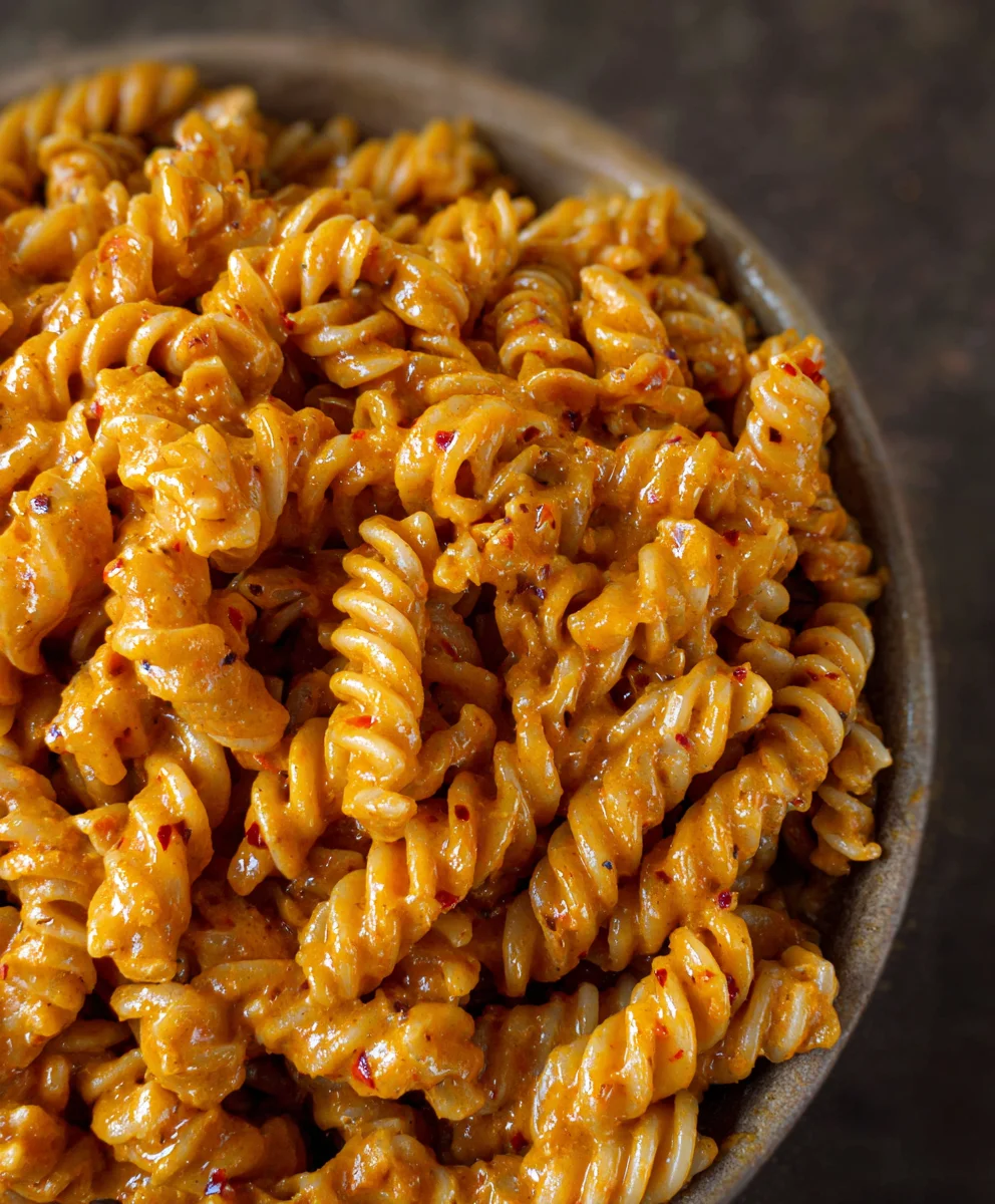 Creamy Vegan Spicy Fusilli Pasta Recipe