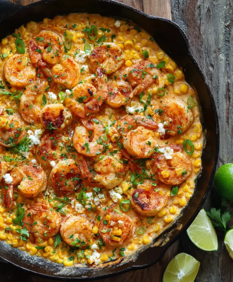 Shrimp Creamed Corn One Pan Quick Dinner