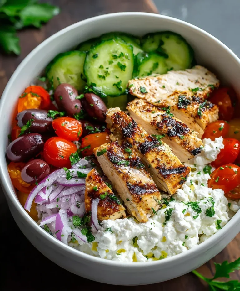 Greek Chicken Cottage Cheese Bowl-Healthy Meal Prep