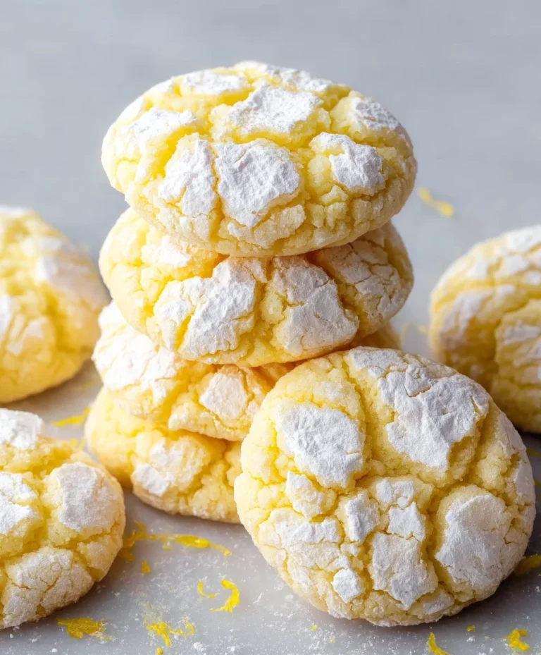 Zesty Lemon Crinkle Cookies-Easy Recipe