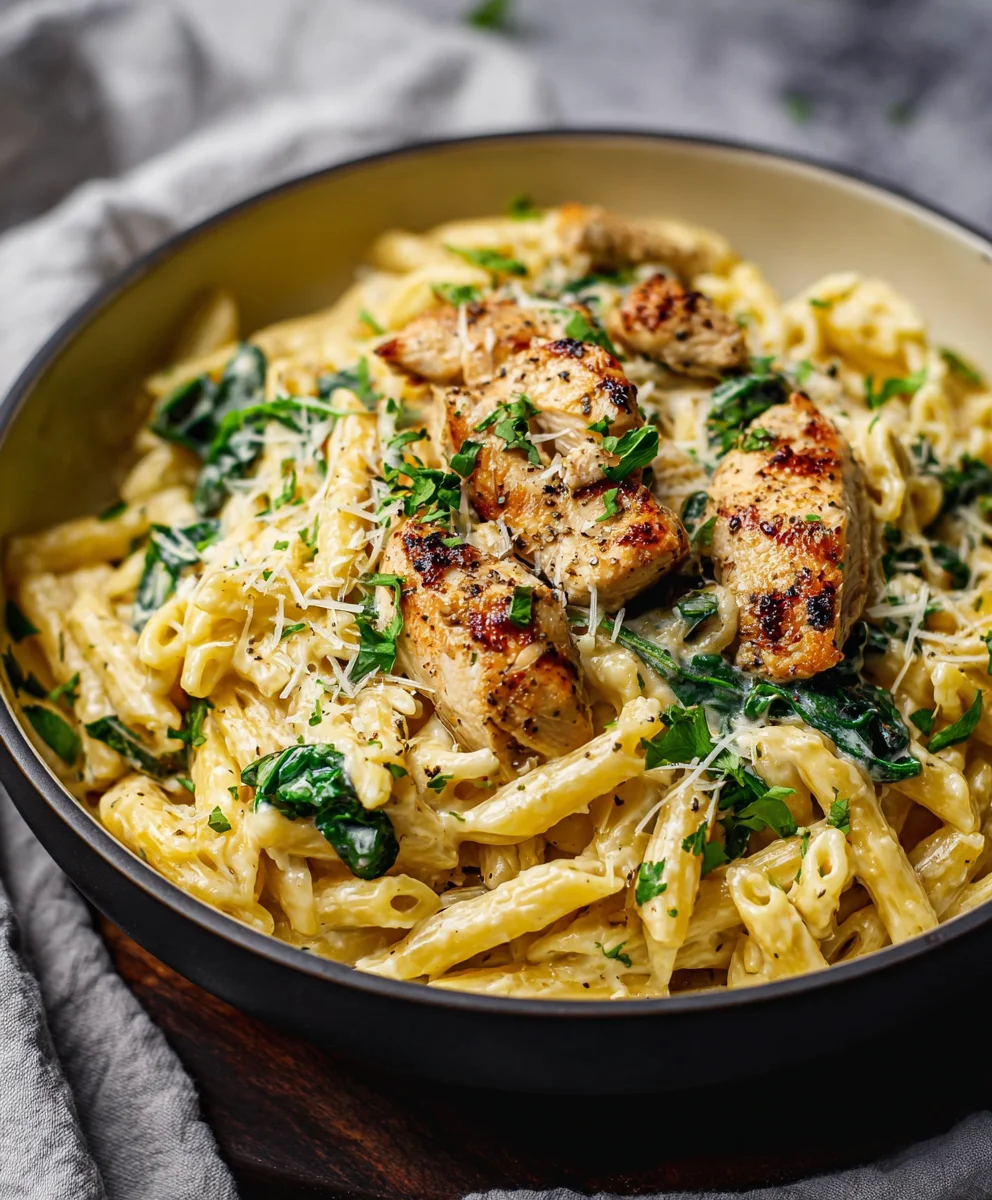 Healthy Garlic Parmesan Chicken Pasta Recipe