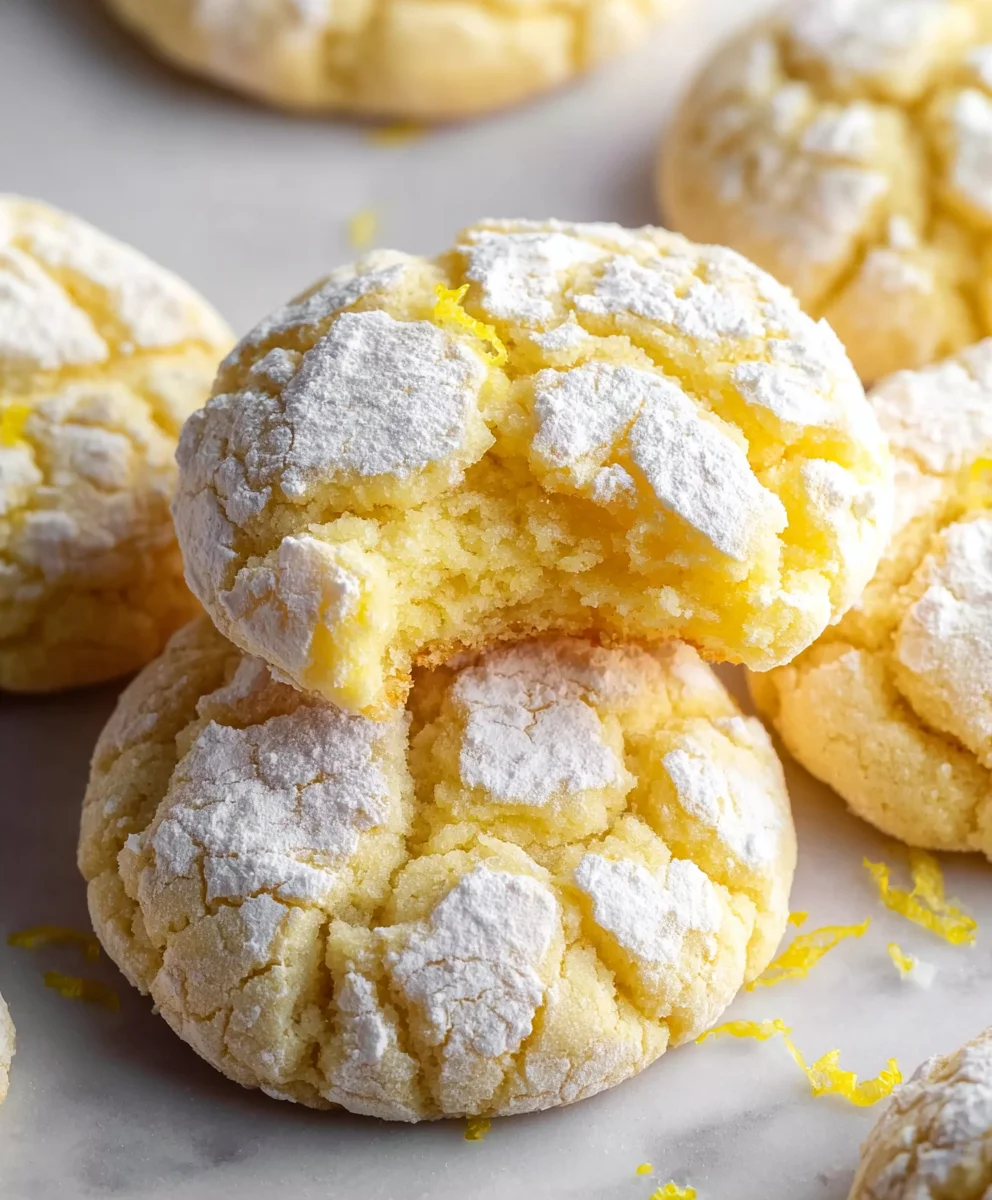 Zesty Lemon Crinkle Cookies-Easy Recipe
