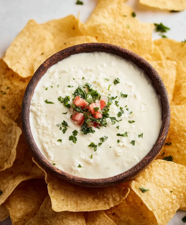 Best Mexican White Cheese Dip Recipe-Easy & Creamy