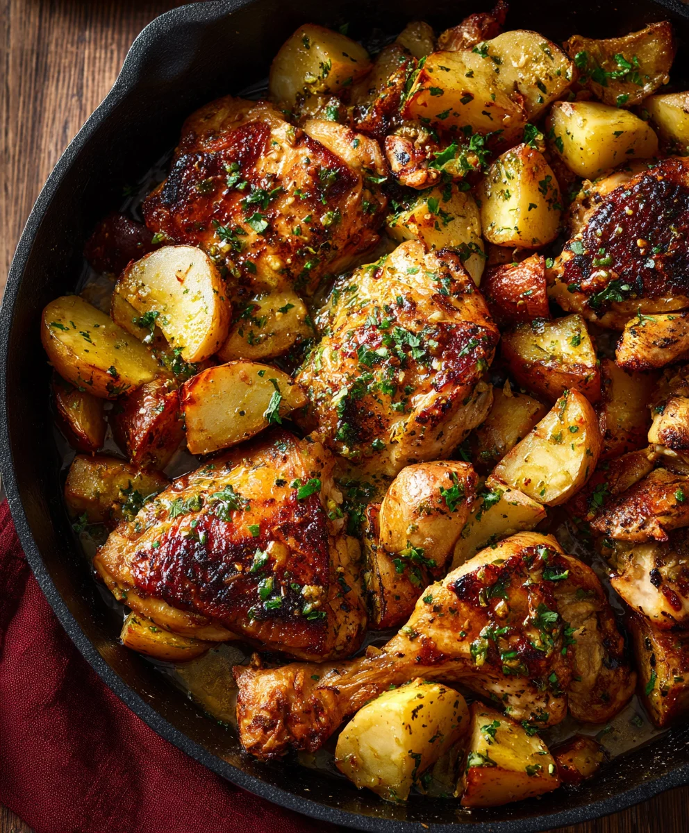 Garlic Butter Beef and Potatoes Skillet Recipe
