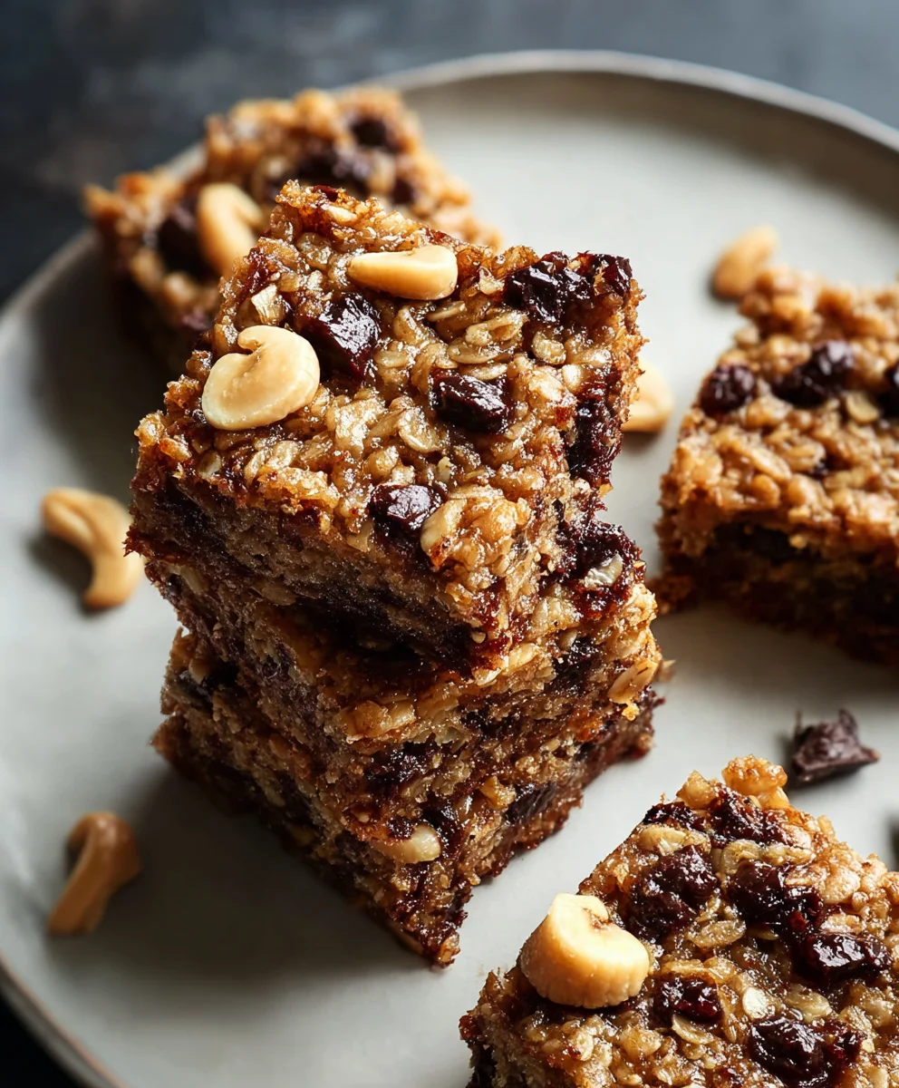 Easy Banana Oat Breakfast Bars - Healthy Treat