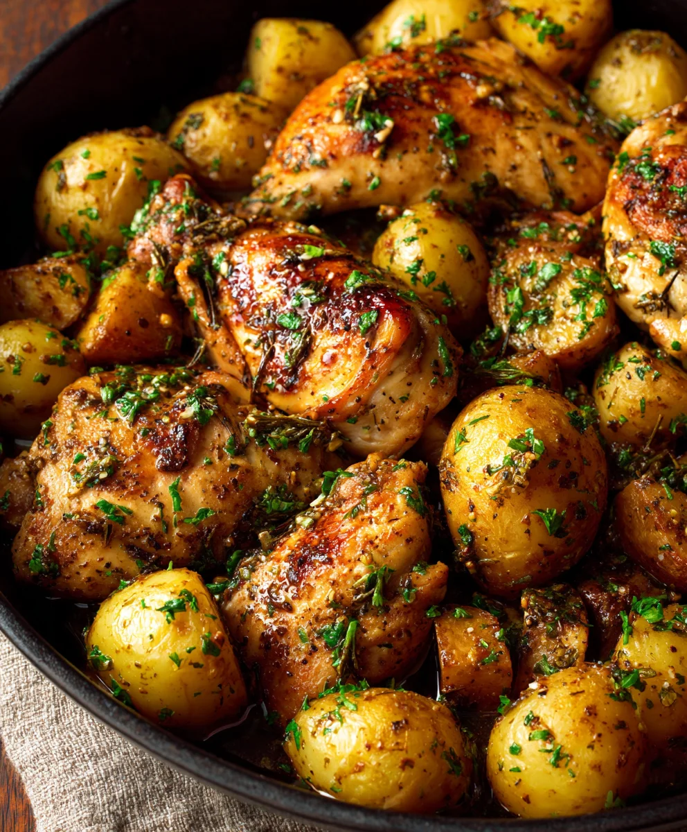 Garlic Butter Beef and Potatoes Skillet Recipe