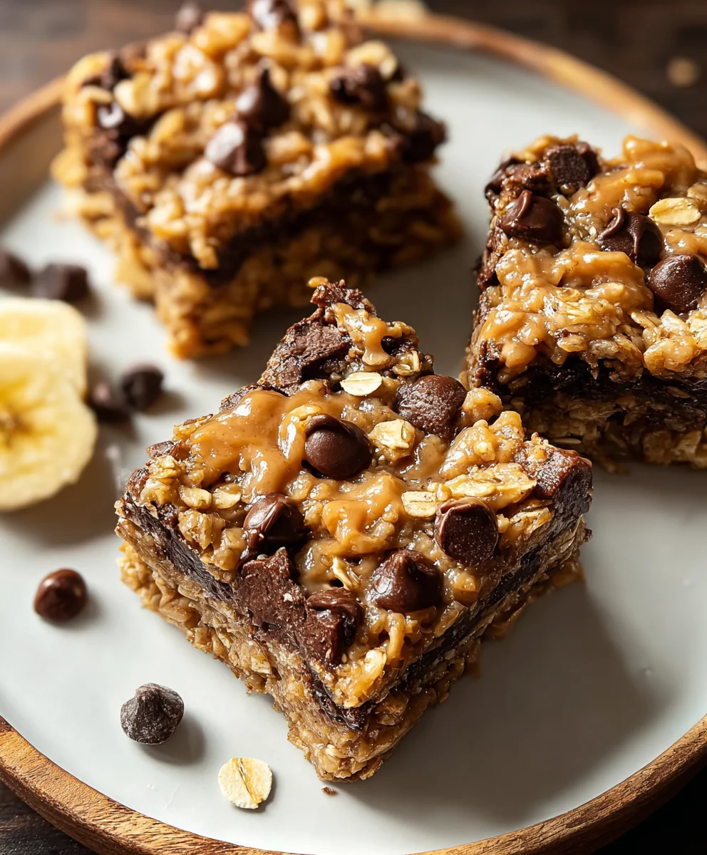 Easy Banana Oat Breakfast Bars - Healthy Treat