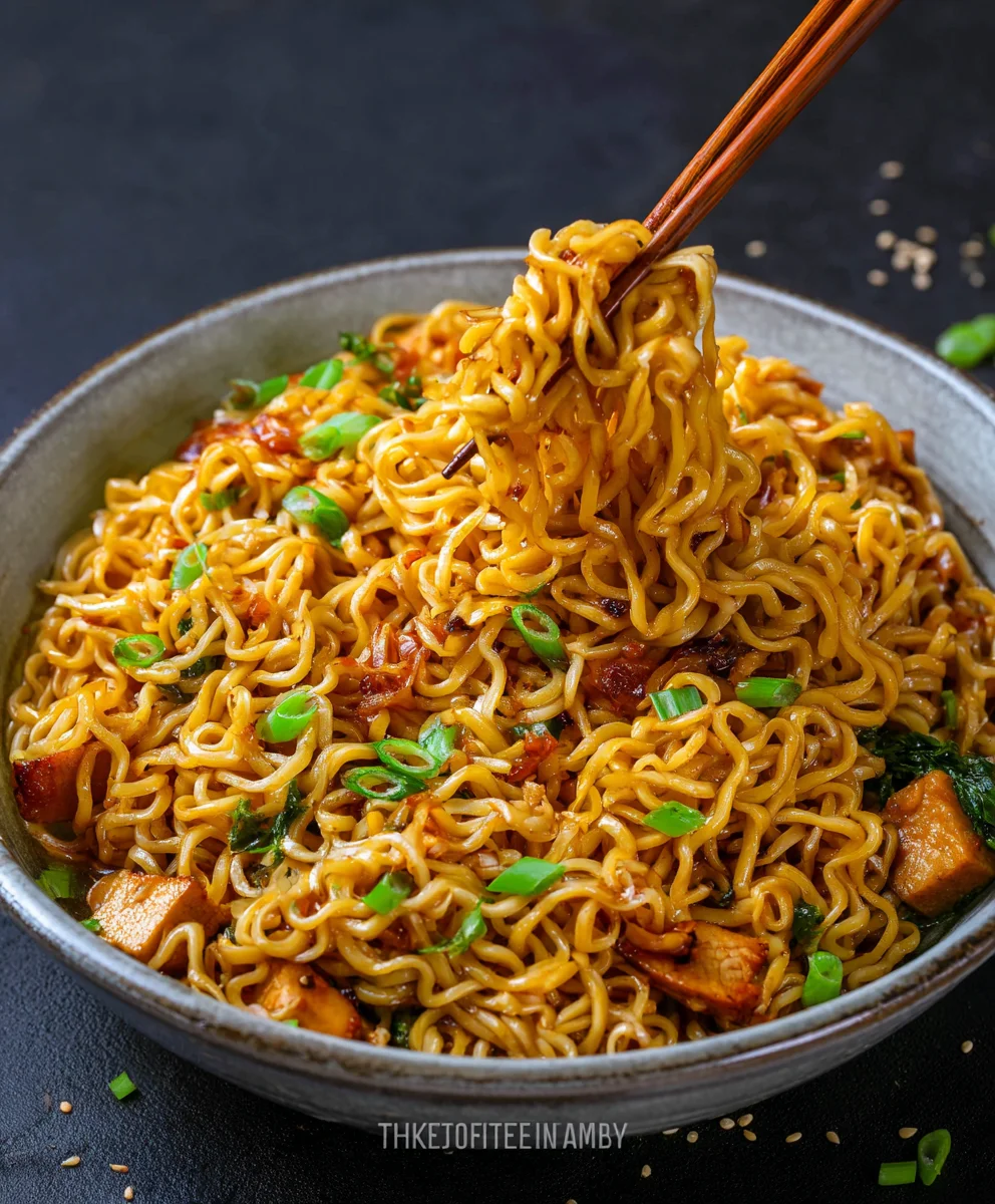 Easy Saucy Beef Ramen Noodles Recipe