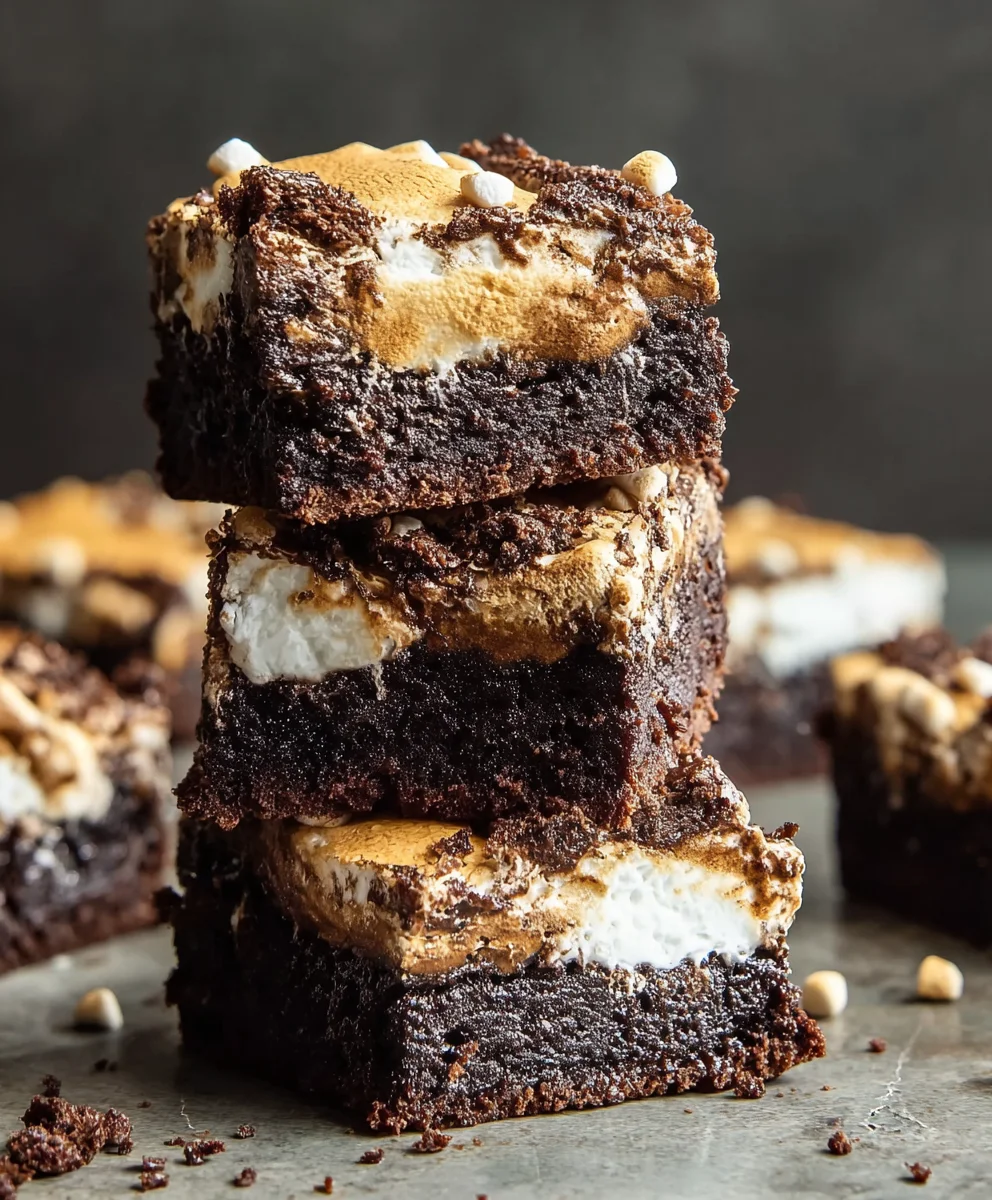 Gooey S'mores Brownies- Easy Chocolate Campfire Treat