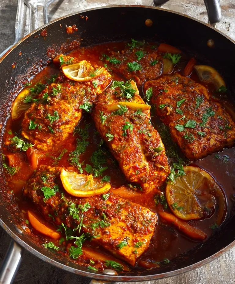 Spicy Moroccan Fish-Rich Sauce-Easy Recipe