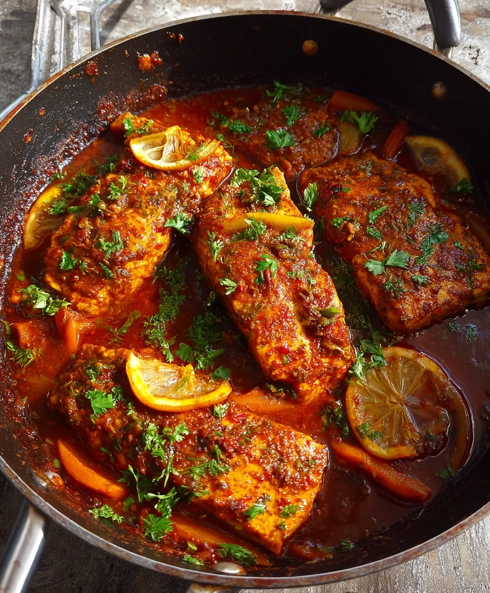Spicy Moroccan Fish-Rich Sauce-Easy Recipe