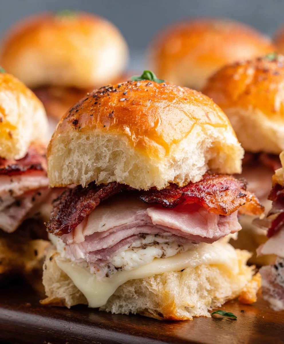 Easy Baked Beef Club Sliders-Quick Appetizer