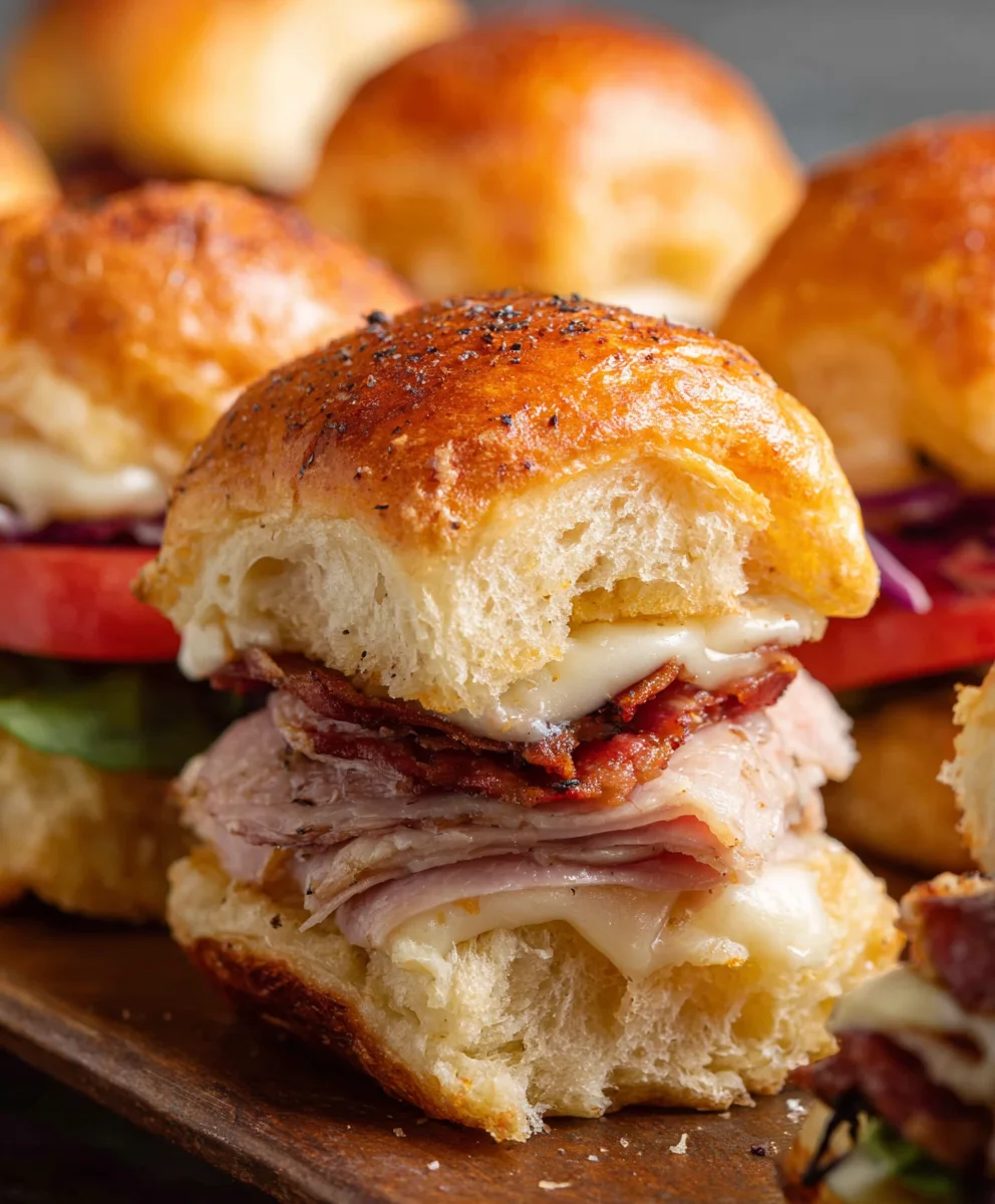 Easy Baked Beef Club Sliders-Quick Appetizer