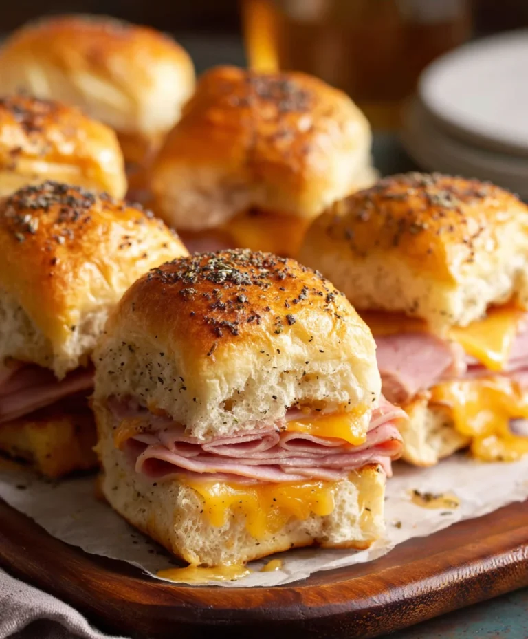 Easy Baked Beef Beef Ham Cheese Sliders Recipe