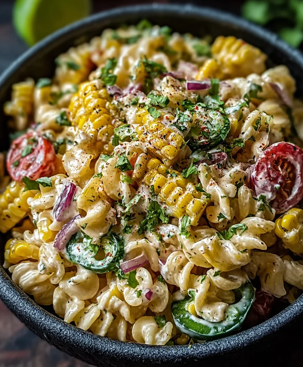 Mexican Street Corn Pasta Salad Recipe - Must Try