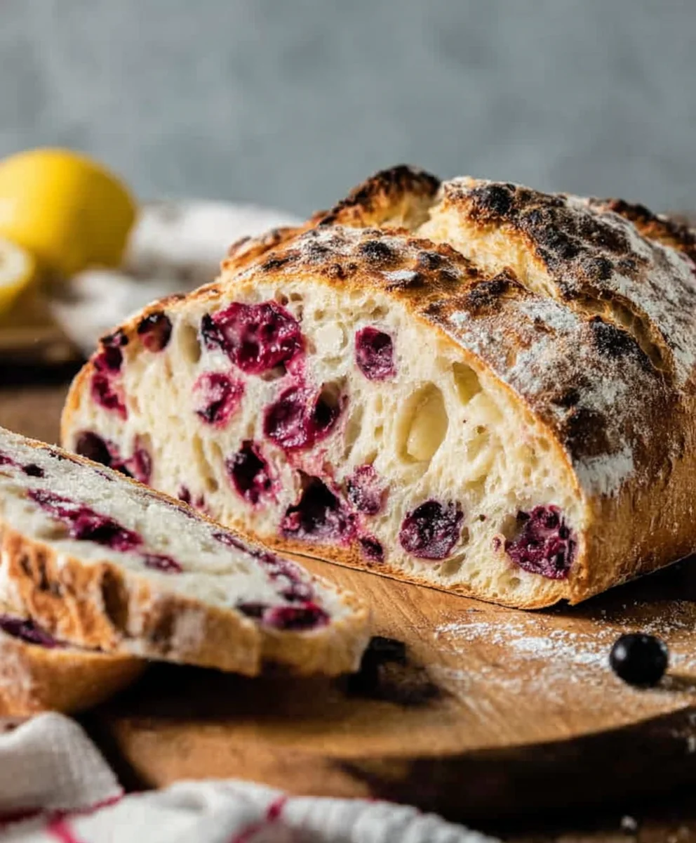 Blueberry Lemon Sourdough Bread-Easy & Delicious Recipe