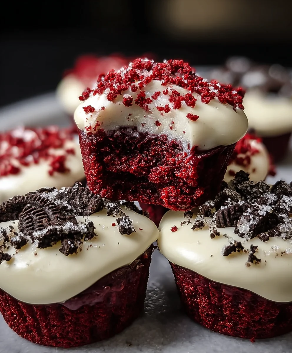 Cookies-Cream Red Velvet Bites - Delicious Treats