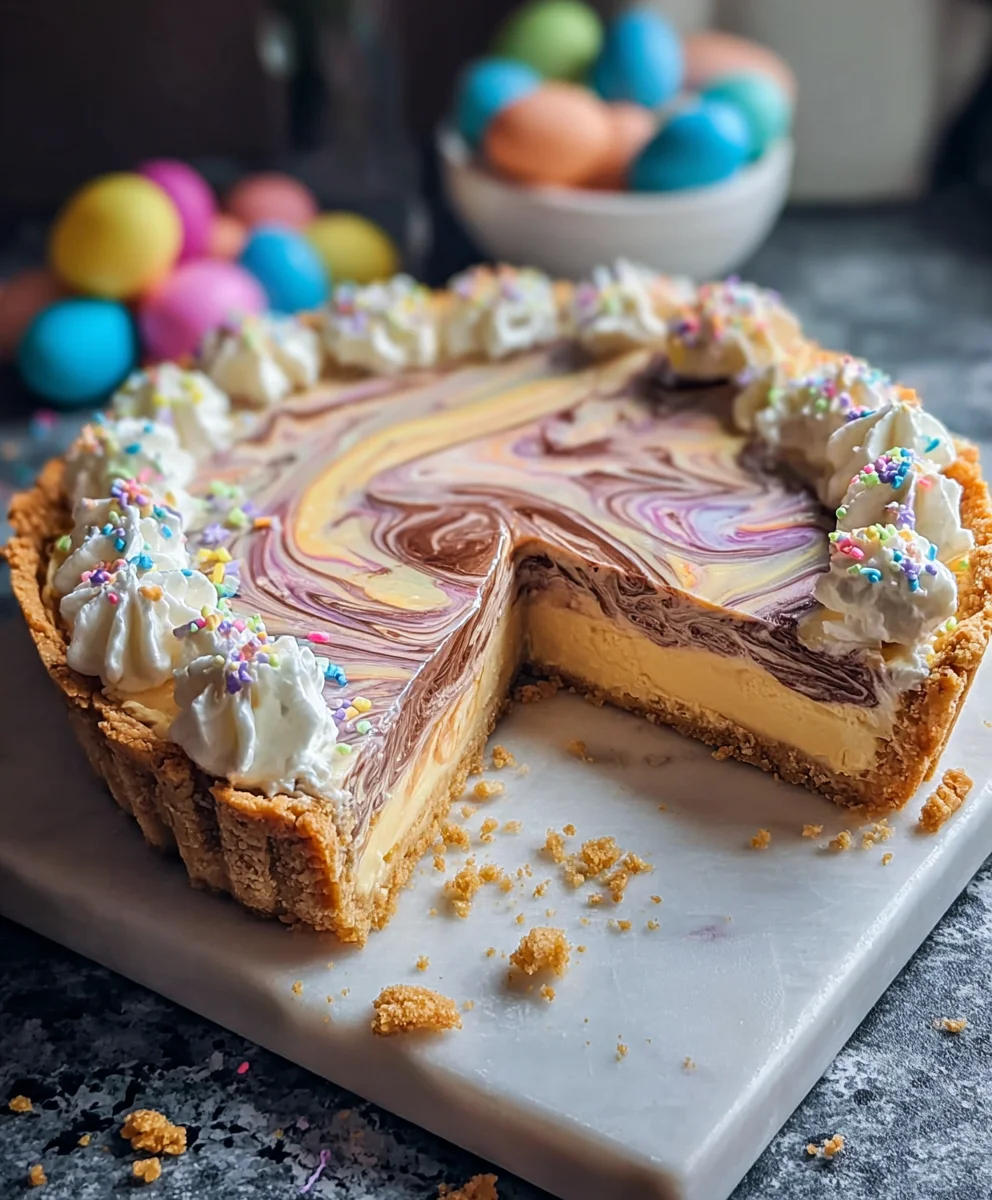 Easter Swirl Pie Recipe- Delightful Creamy Dessert