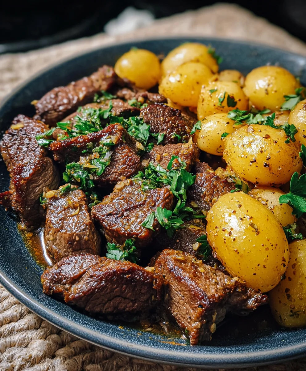 Garlic Butter Beef Steak and Potatoes Recipe