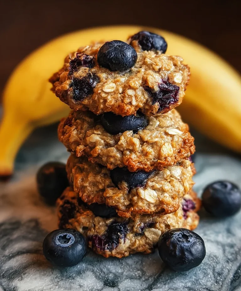 Easy Banana Blueberry Breakfast Cookies