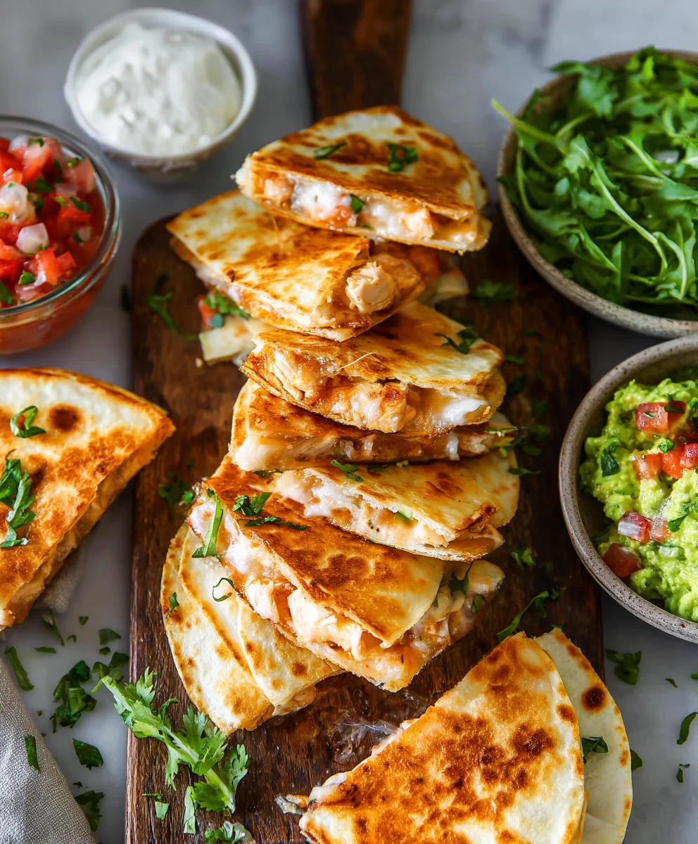 Easy Mini Chicken Quesadillas- Quick Bites