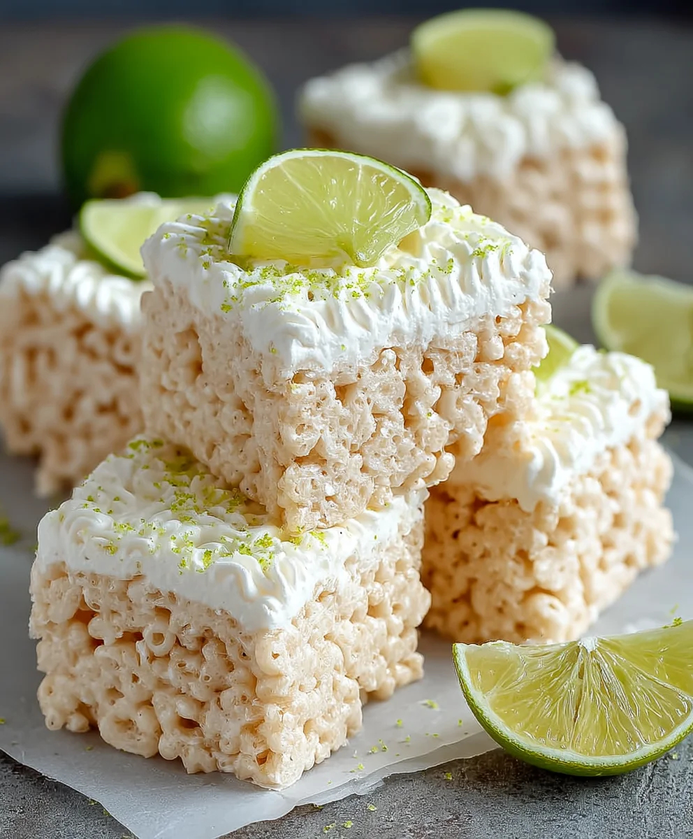 Key Lime Pie Rice Treats-No Bake Dessert