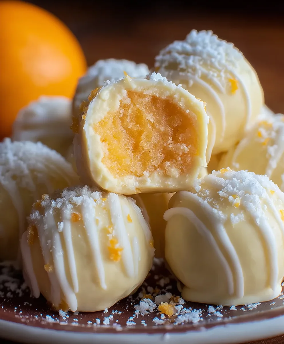 White Chocolate Orange Truffles - Creamsicle Delight