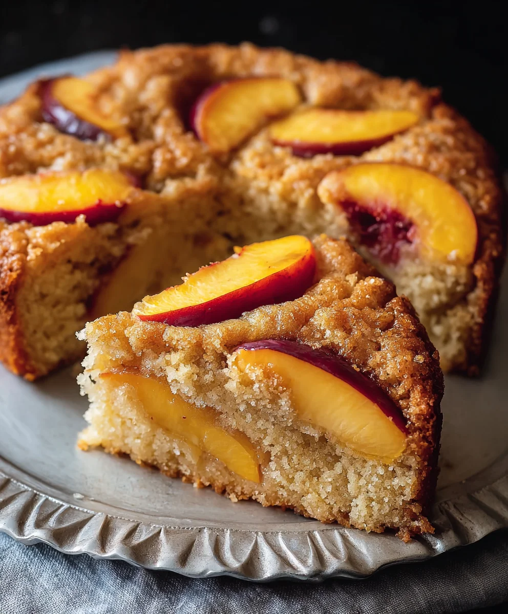 Vegan Peach Coffee Cake - Easy & Delicious Treat