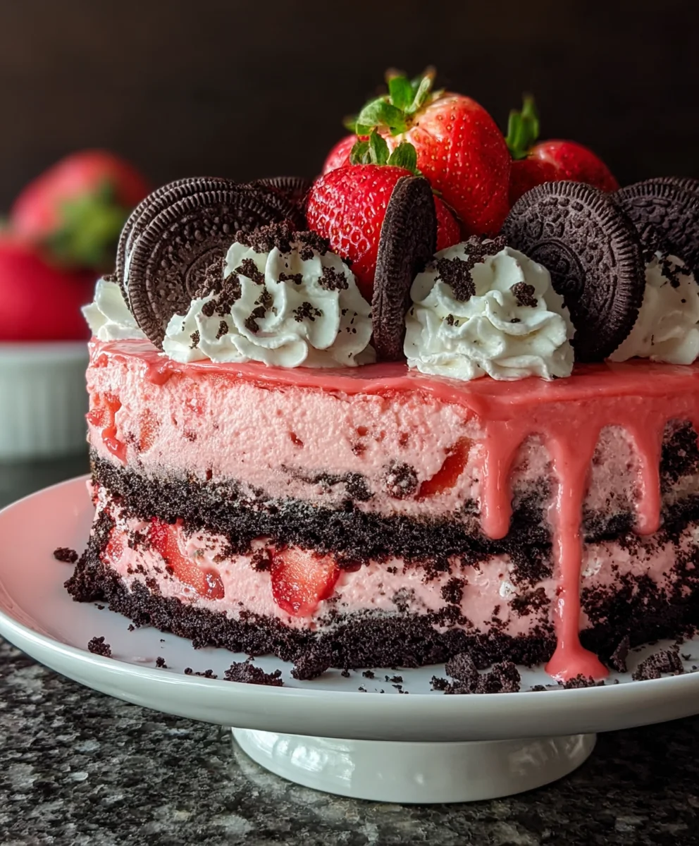 Strawberry Oreo Cake Recipe - Delicious Dessert