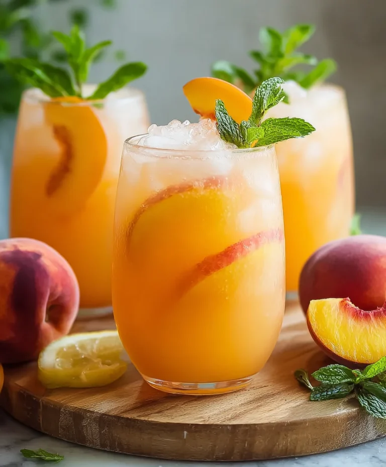 Refreshing Peach Lemonade Recipe- Easy Summer Drink