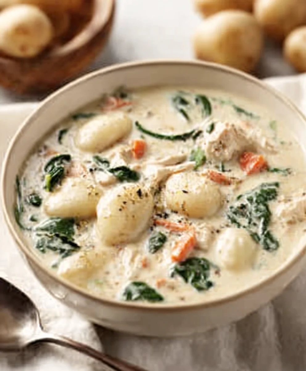 Olive Garden Chicken Gnocchi Soup Recipe-Creamy & Delicious
