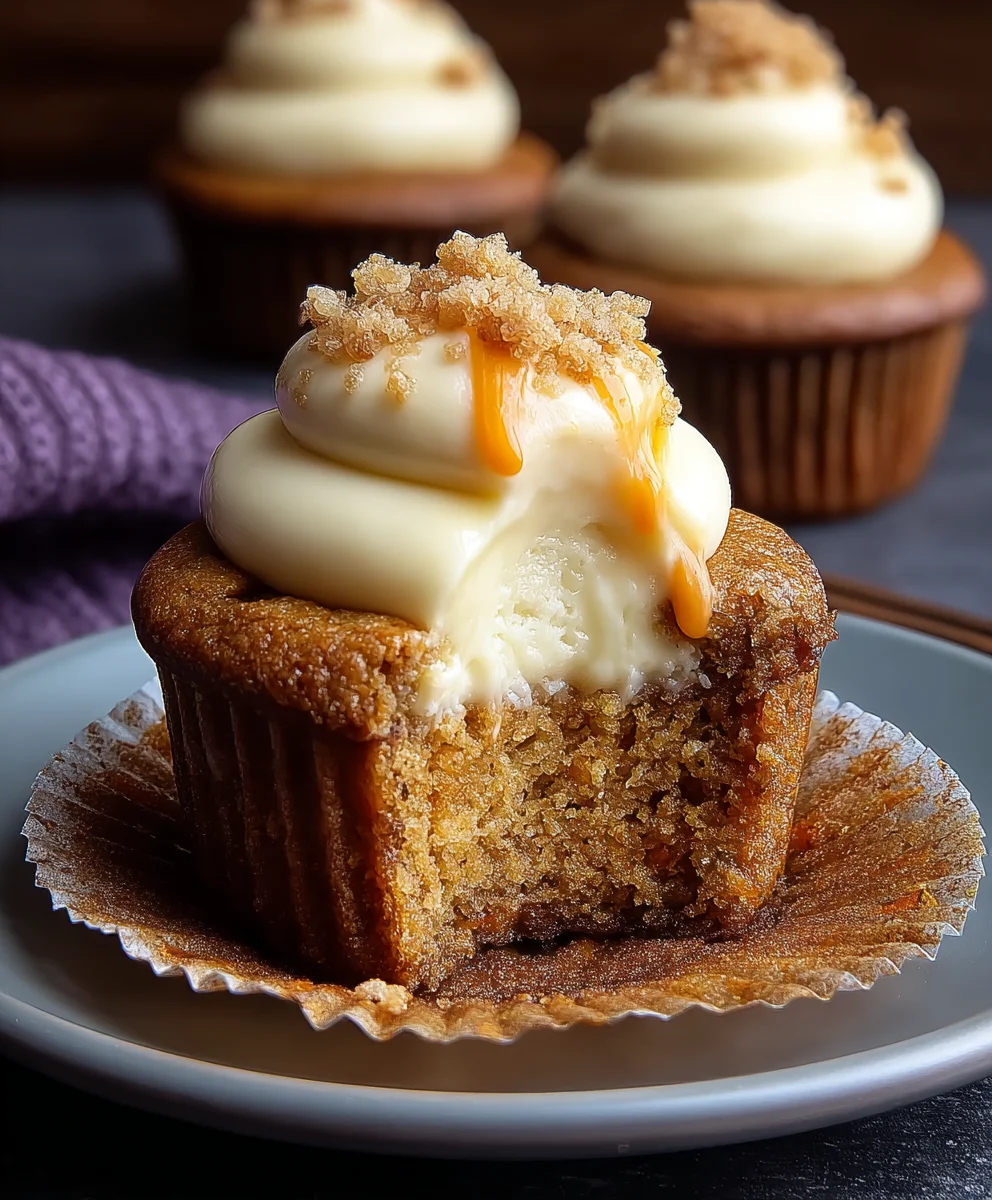 Carrot Cheesecake Cupcakes-Sweet & Creamy Dessert