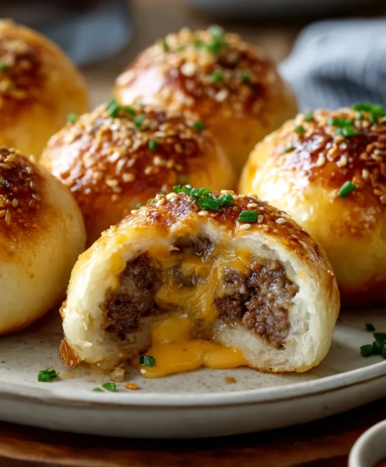 Garlic Parmesan Cheeseburger Bombs Easy Recipe