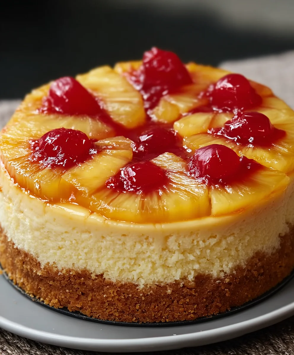 Pineapple Upside-Down Cheesecake Dreamy Dessert