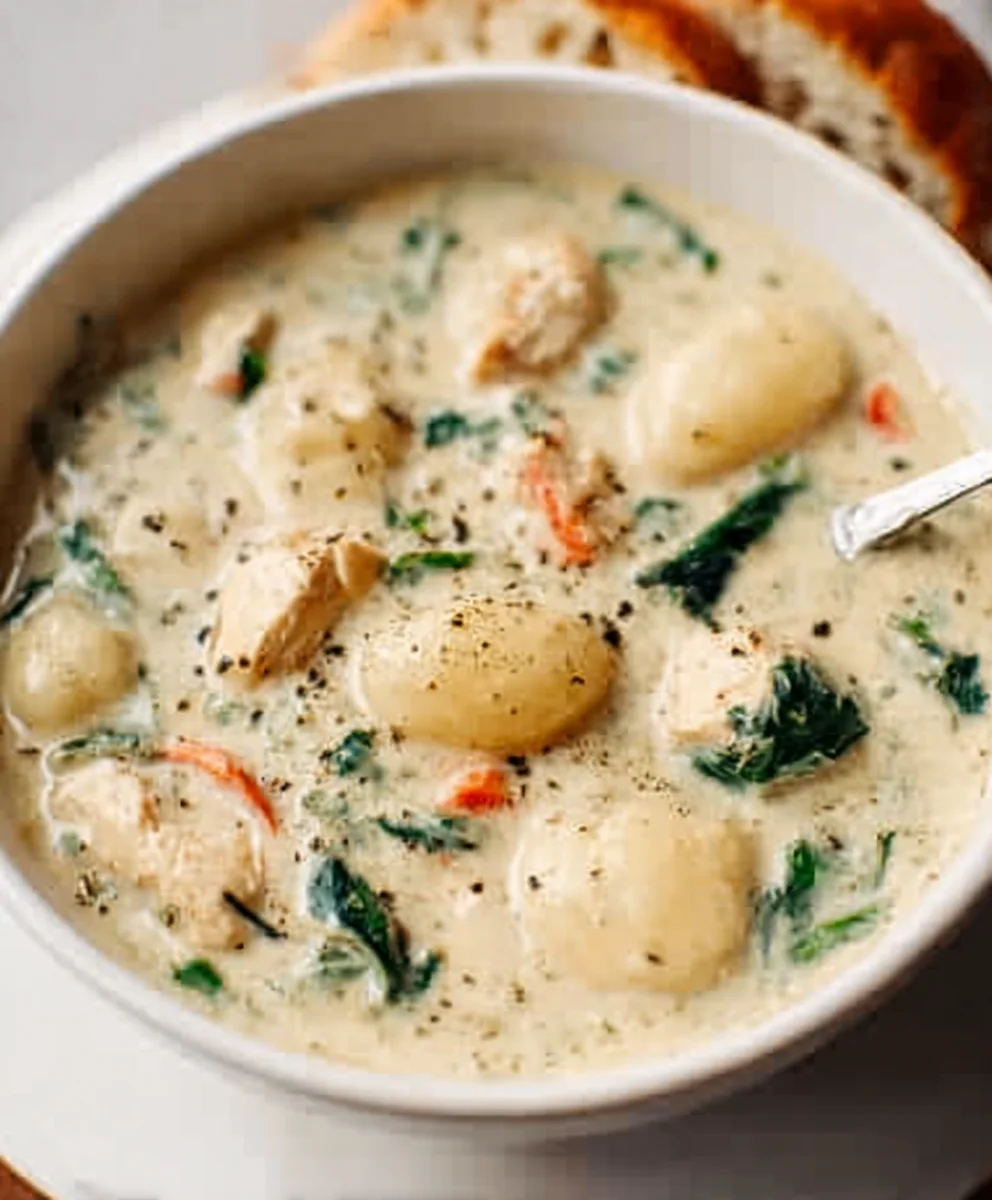 Olive Garden Chicken Gnocchi Soup Recipe-Creamy & Delicious