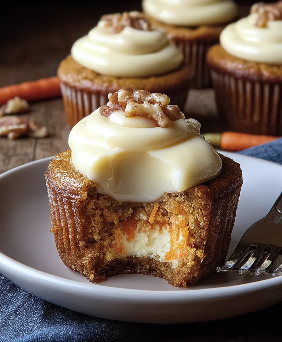 Carrot Cheesecake Cupcakes-Sweet & Creamy Dessert