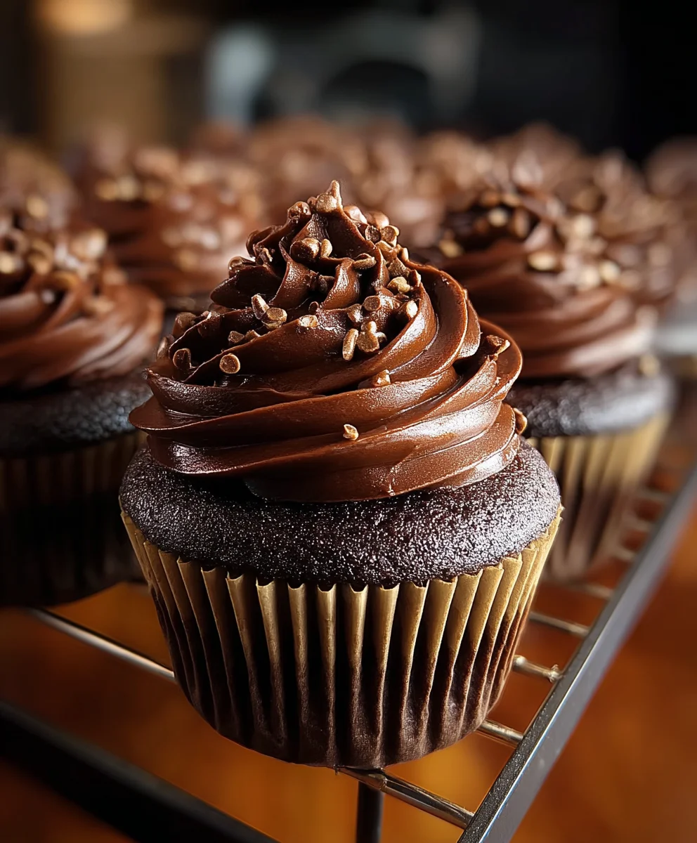 Decadent Chocolate Fudge Cupcakes-Easy Recipe