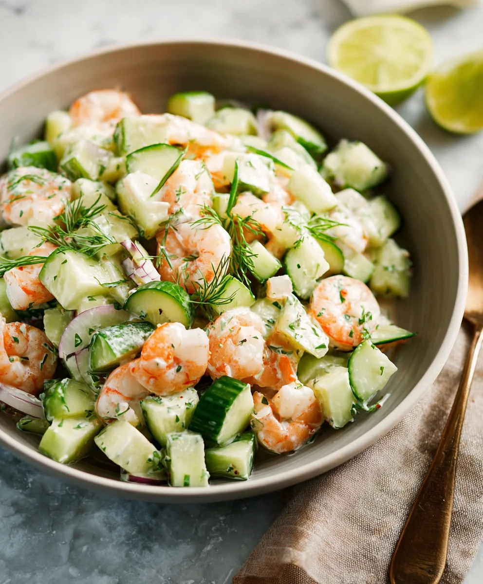 Cucumber Shrimp Salad- Refreshing & Easy Recipe