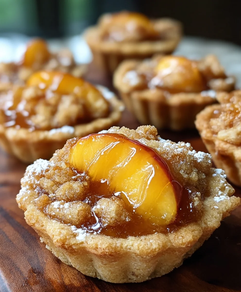 Peach Cobbler Cookie Cups-Sweet Summer Dessert