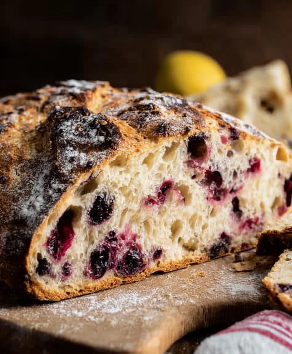 Blueberry Lemon Sourdough Bread-Easy & Delicious Recipe
