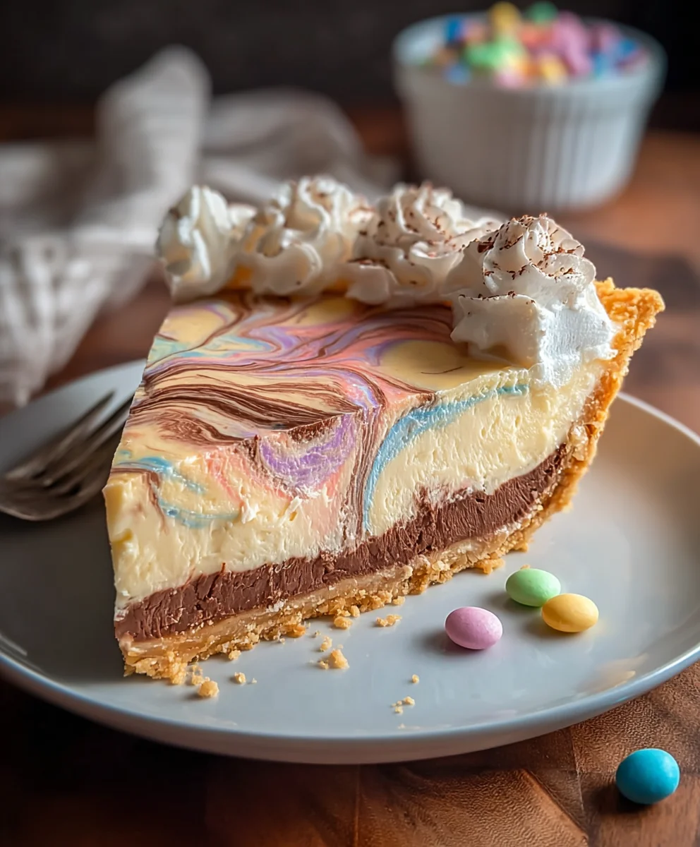 Easter Swirl Pie Recipe- Delightful Creamy Dessert